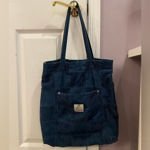 Urban Outfitters Blue Corduroy tote bag